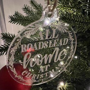 All Roads Lead Home At Christmas - Round Ornament